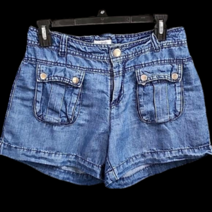 Cashe women's shorts size 6 linen blend lace up the back